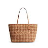 Сумка Coach плетеная тоут (Бежевый)